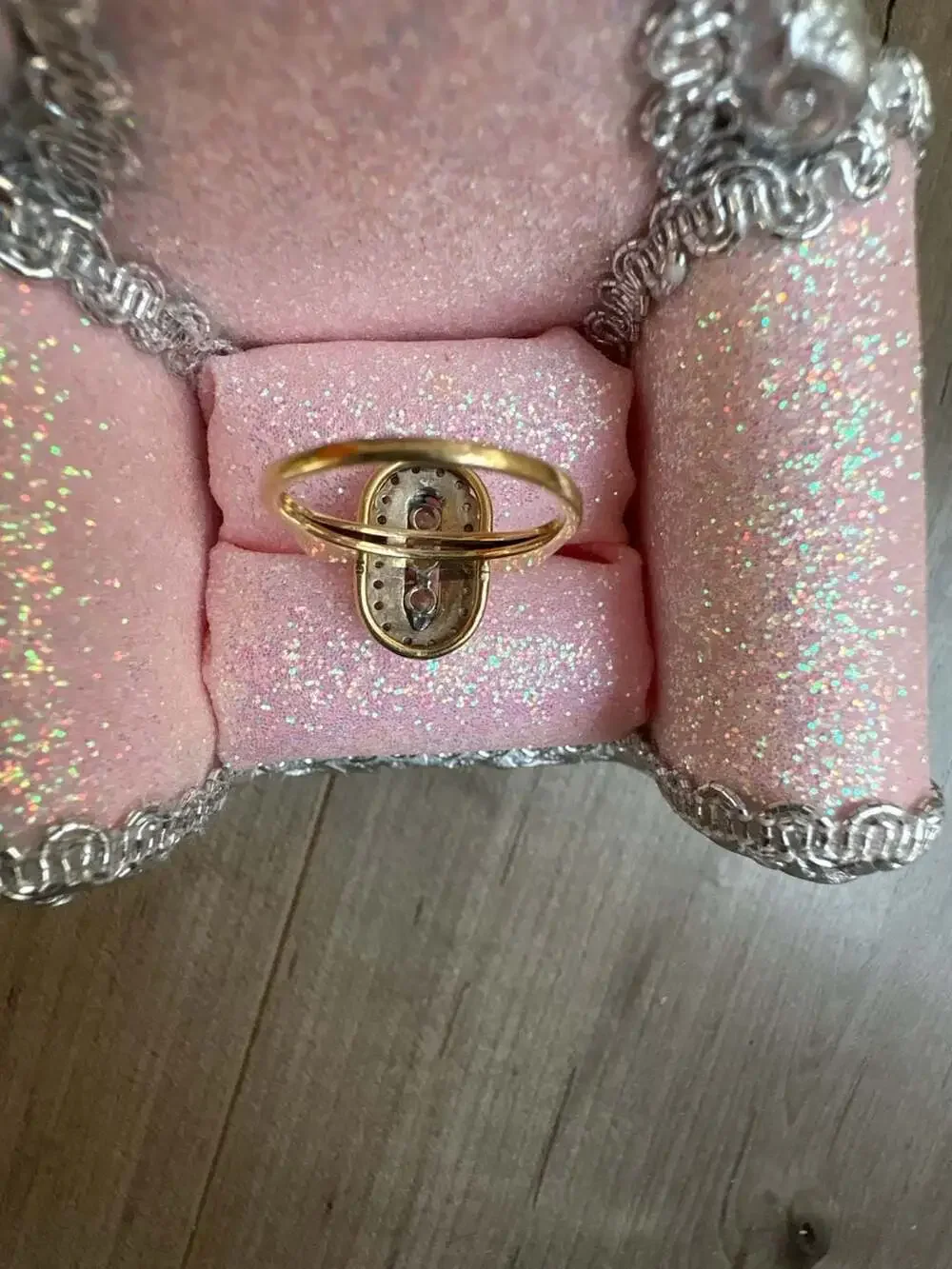 Vintage Art Deco Style North-to-South Diamond Cluster Cocktail Ring in 14K Yello